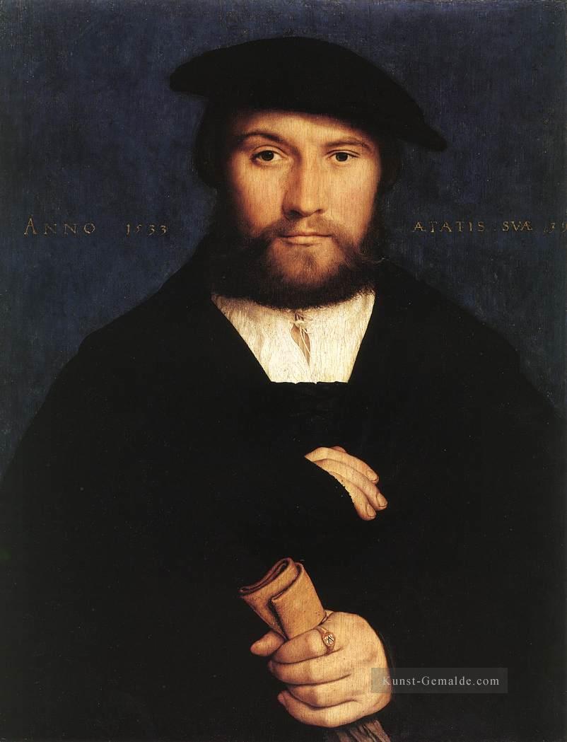 Bildnis eines Mitglieds der Wedigh Familie Renaissance Hans Holbein der Jüngere Ölgemälde
